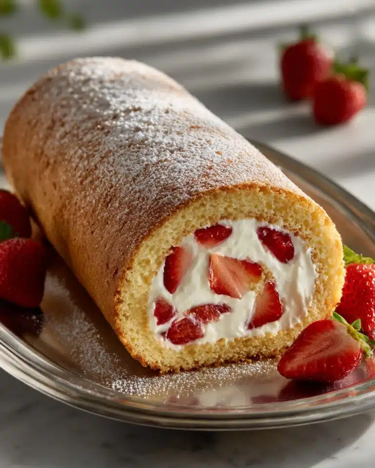 Strawberry Swiss Roll Recipe