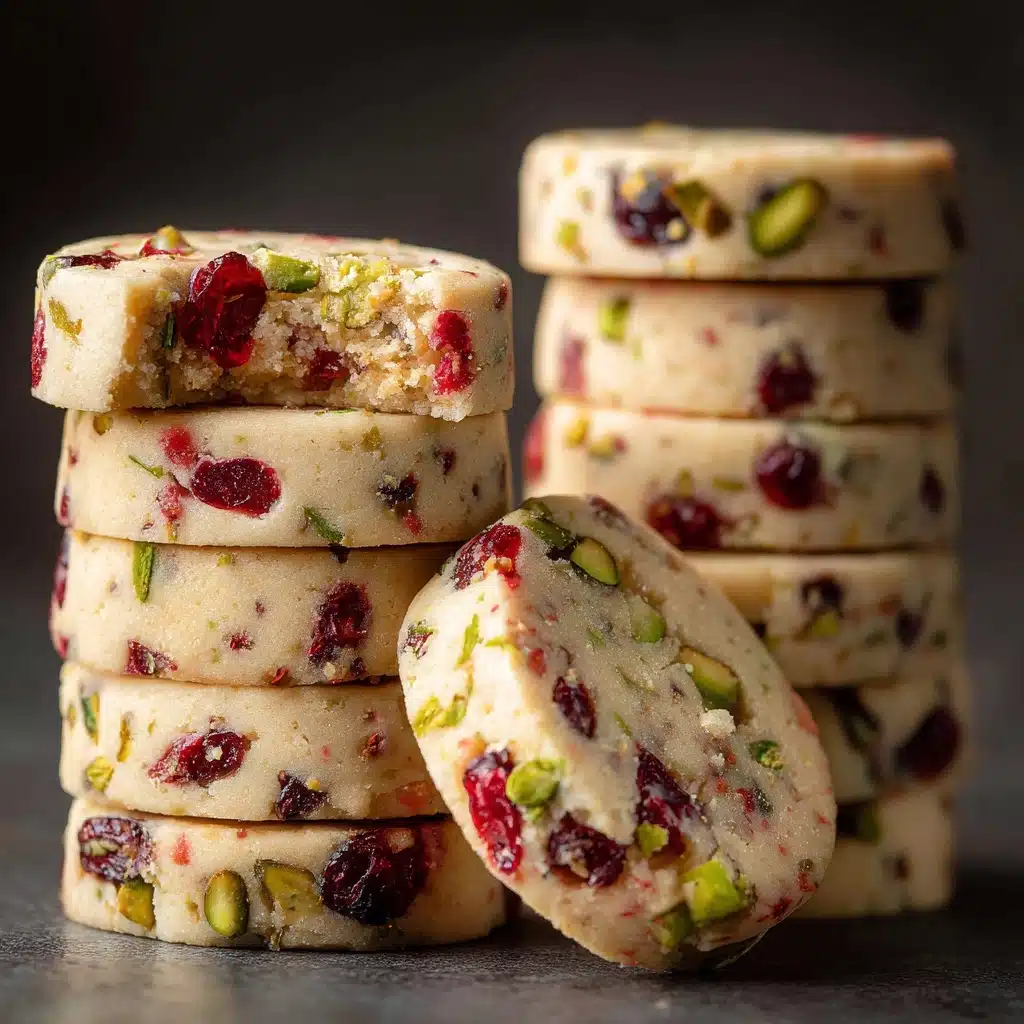 Cranberry Pistachio Shortbread Cookies Recipe - Recipe Image