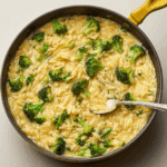 One Pot Broccoli Cheese Orzo Recipe