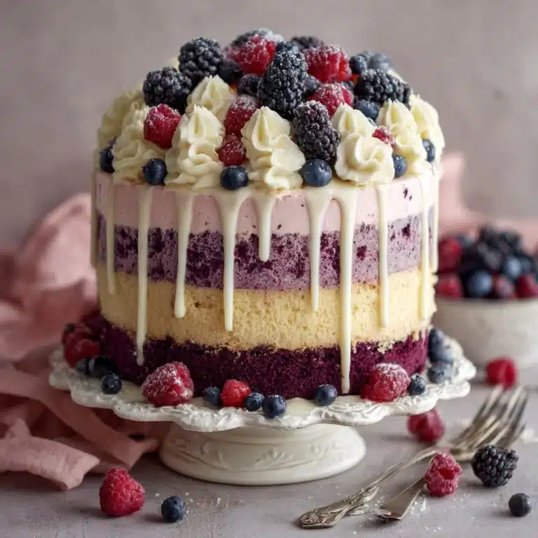 White Chocolate Blackberry Poke Cake Recipe