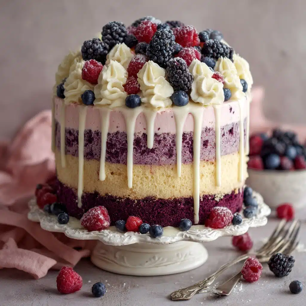 White Chocolate Blackberry Poke Cake Recipe