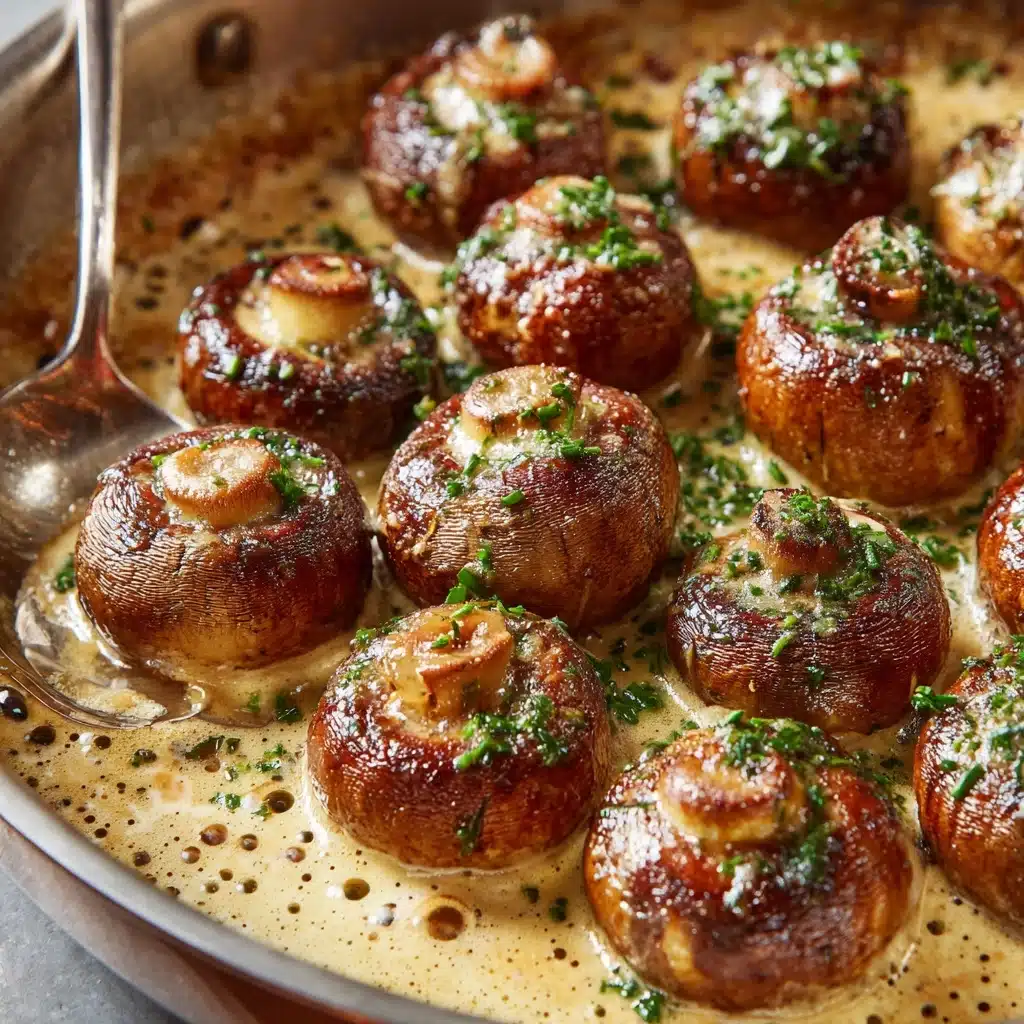 Creamy Garlic Butter Tuscan Mushrooms Recipe - Recipe Image