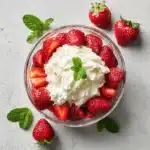 Strawberries with Mint-Infused Cream Recipe