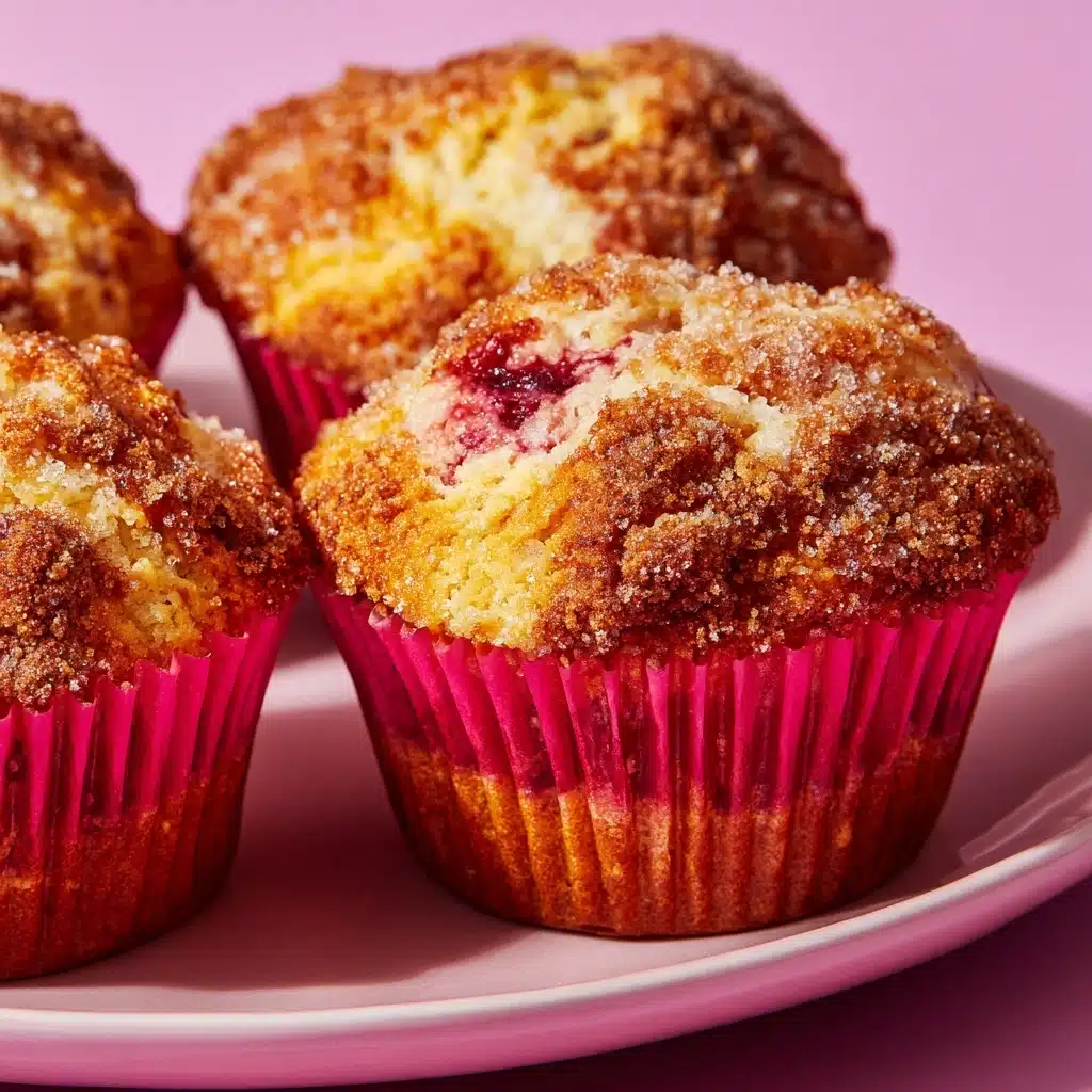 Rhubarb Muffins with Cinnamon Sugar Topping Recipe