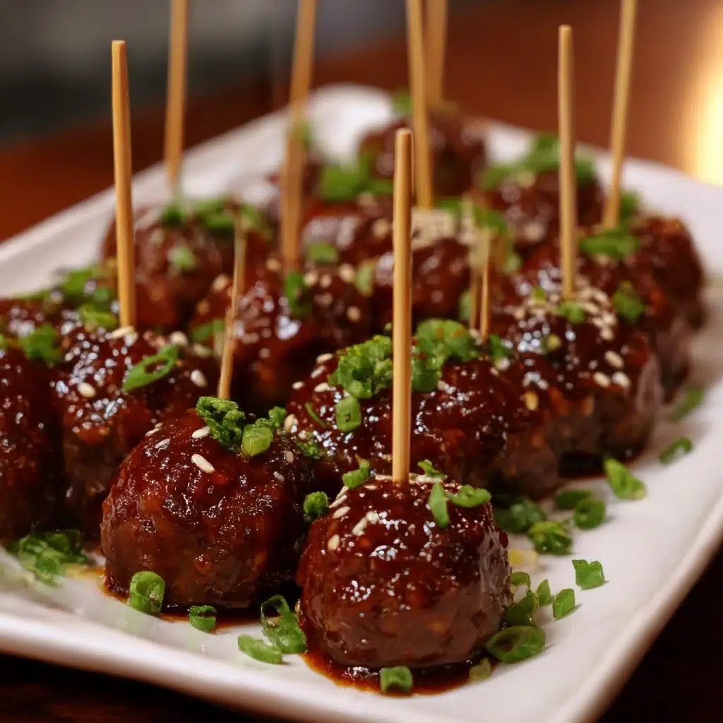 Saucy Sesame Meatballs Recipe - Recipe Image