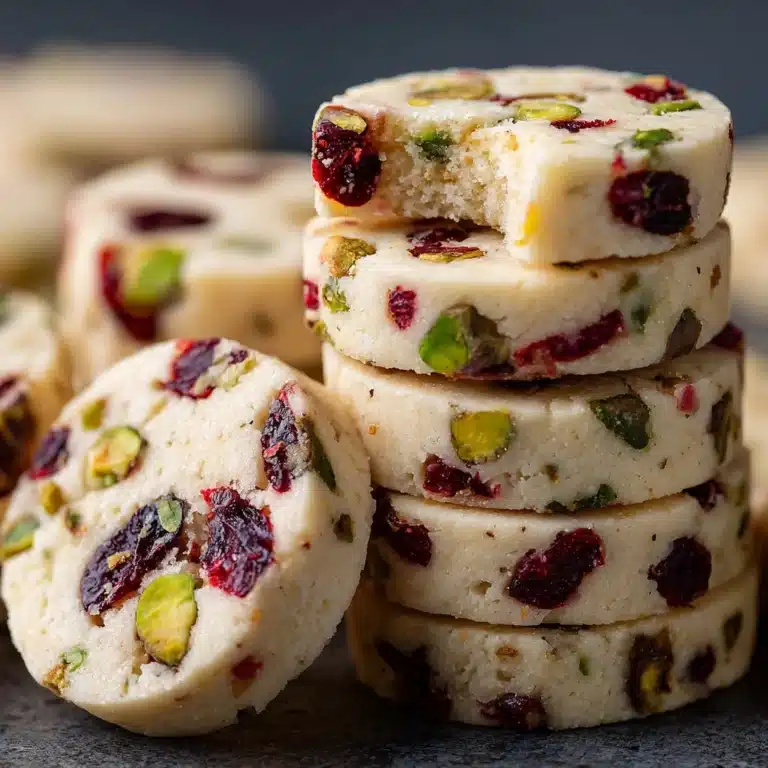 Cranberry Pistachio Shortbread Cookies Recipe