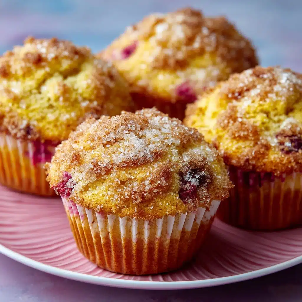 Rhubarb Muffins with Cinnamon Sugar Topping Recipe - Recipe Image