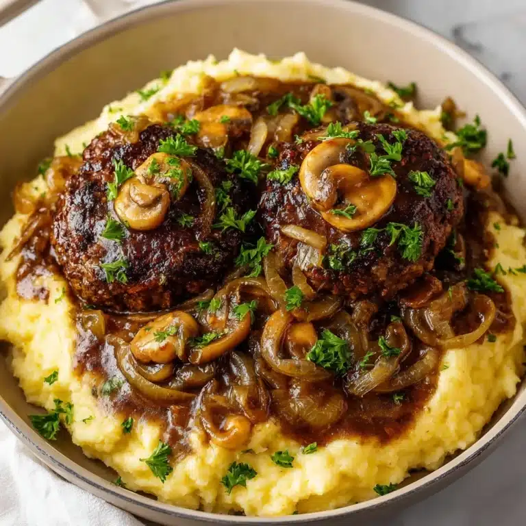 Bobby Flay Salisbury Steak with Mushroom Gravy Recipe