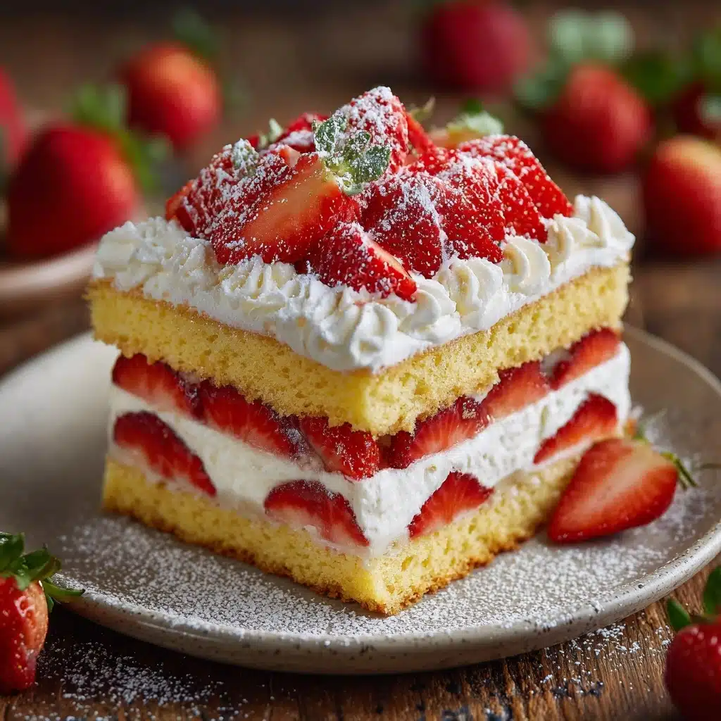 Japanese Strawberry Sponge Cake (Strawberry Shortcake) Recipe - Recipe Image