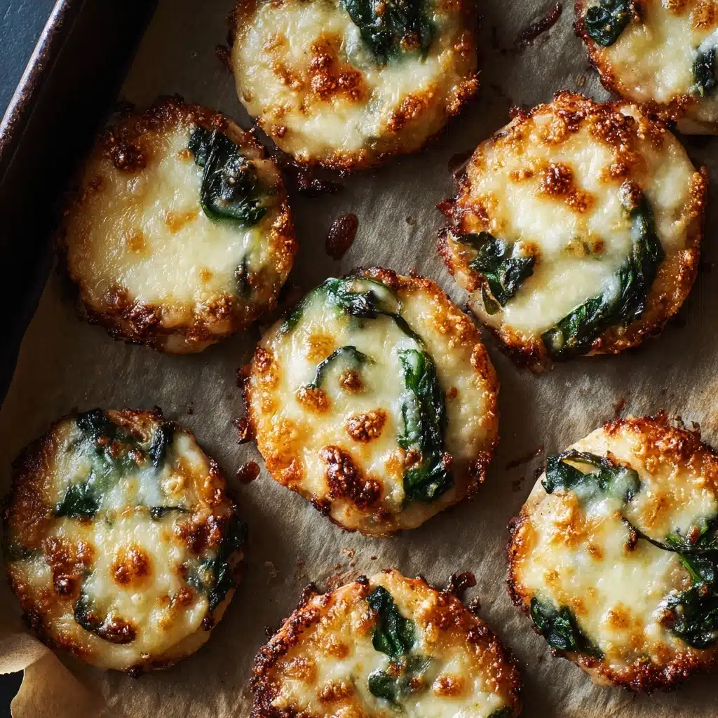 Spinach Dip Cheese Crisps Recipe - Recipe Image