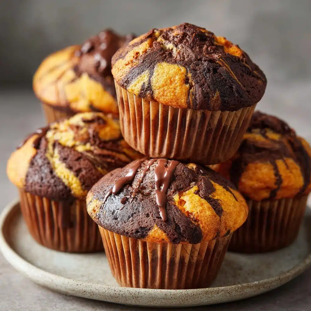 Chocolate Peanut Butter Swirl Muffins Recipe - Recipe Image
