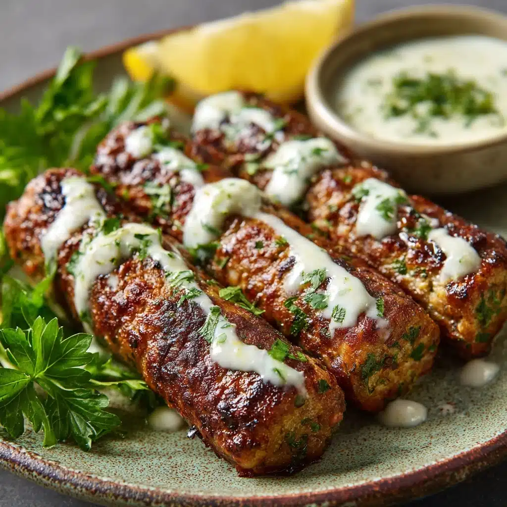 Chicken Kofta with Garlic Yogurt Sauce Recipe - Recipe Image
