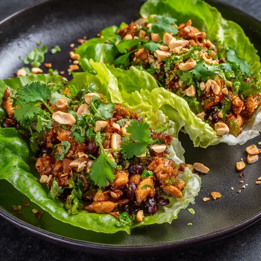Thai Peanut Chicken Lettuce Boats Recipe - Recipe Image
