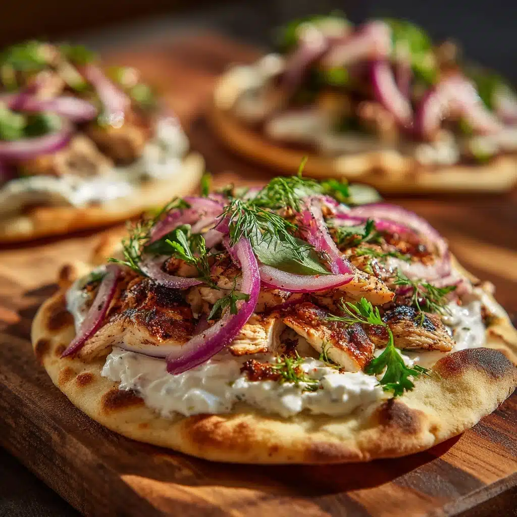 Tzatziki Chicken Naan Pizza Recipe - Recipe Image