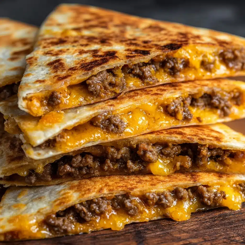 Cheesy Ground Beef Quesadillas Recipe - Recipe Image