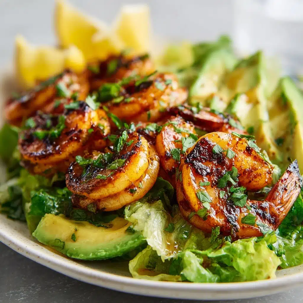 Hot Honey Blackened Shrimp Caesar Salad Recipe - Recipe Image