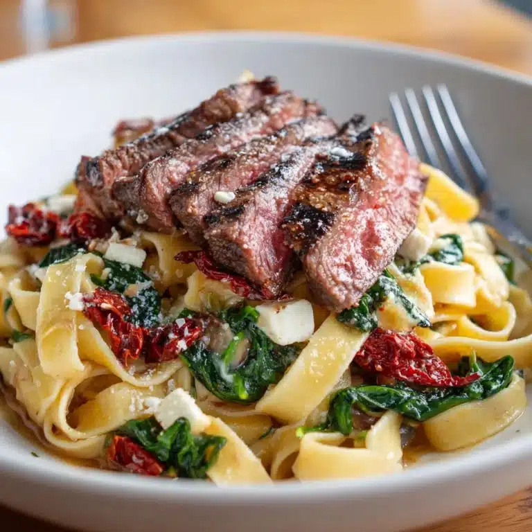 Creamy Gorgonzola Steak Pasta Recipe