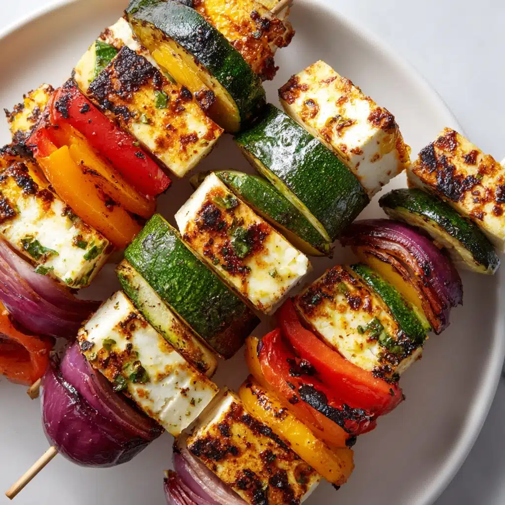 Grilled Greek Halloumi Kebabs Recipe - Recipe Image
