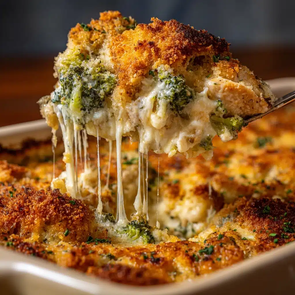 Chicken Broccoli Alfredo Bake with a Crispy Topping Recipe - Recipe Image