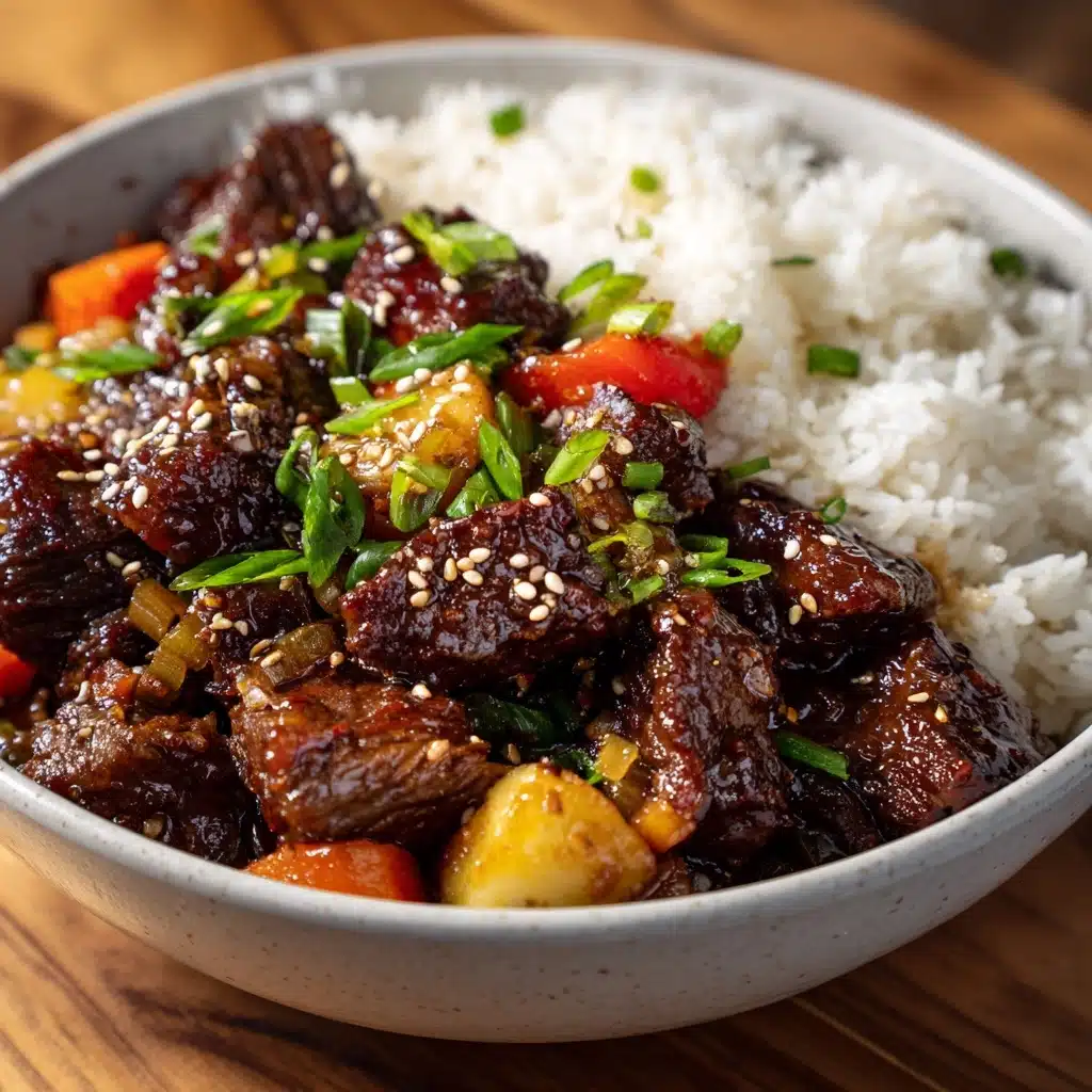 High Protein Beijing Beef Rice Bowls Recipe - Recipe Image