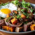 Hot Honey Sweet Potato Beef Bowls Recipe