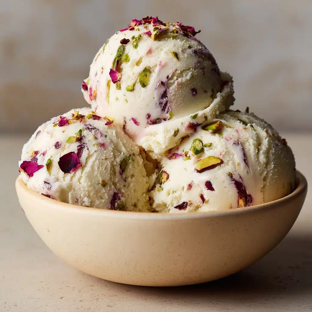 Rose Pistachio Cheesecake Ice Cream Recipe - Recipe Image