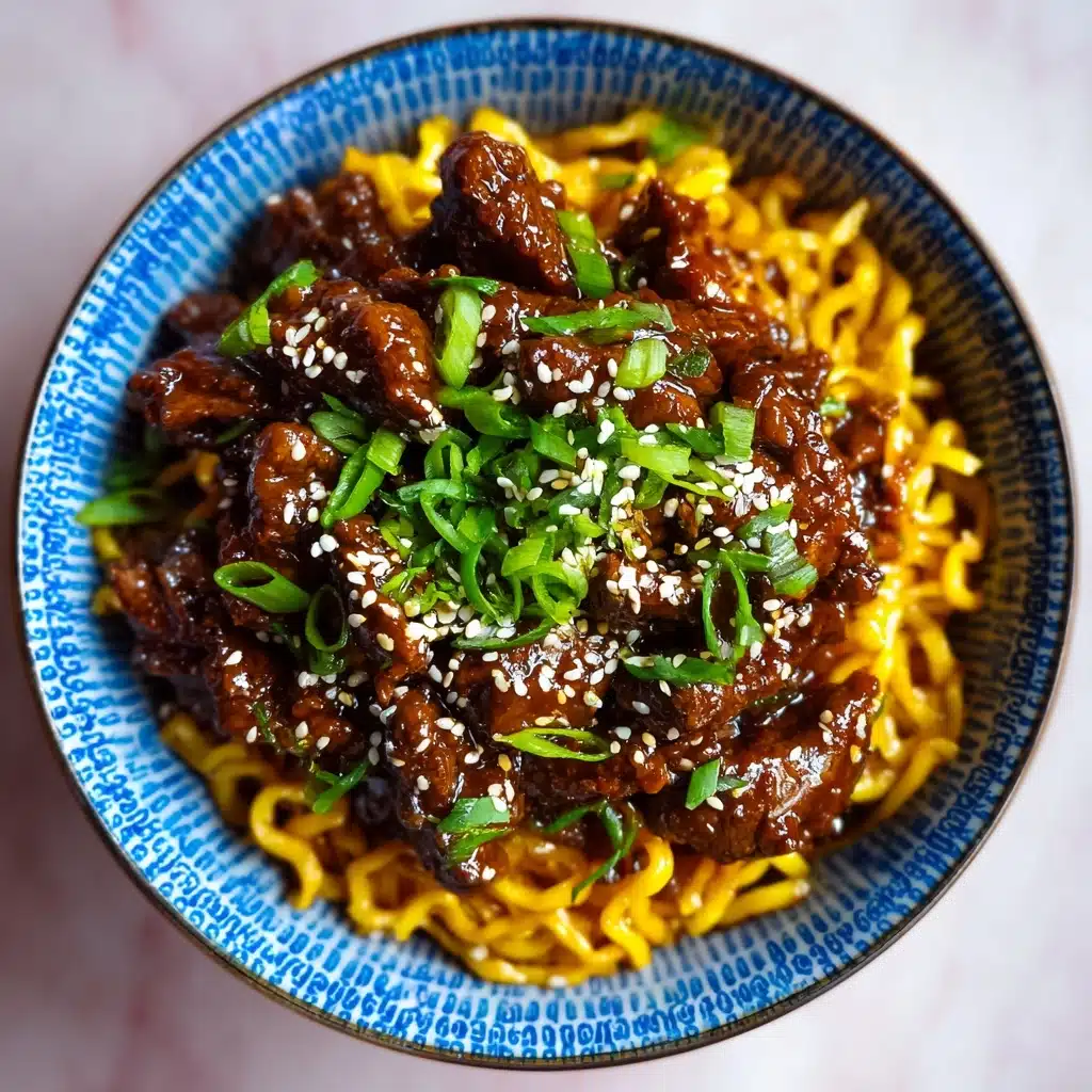 Mongolian Beef and Noodle Recipe - Recipe Image