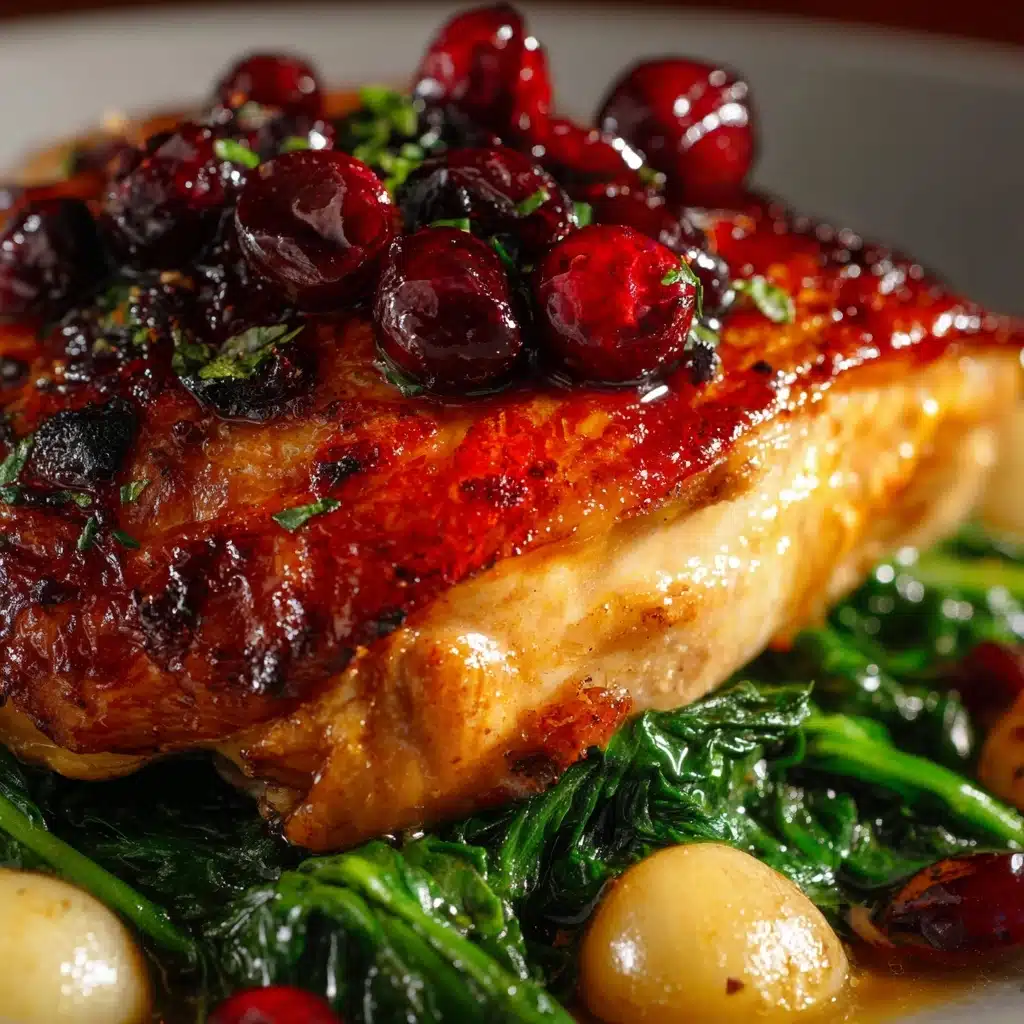 Cranberry & Spinach Stuffed Chicken Breasts with Brie Recipe - Recipe Image