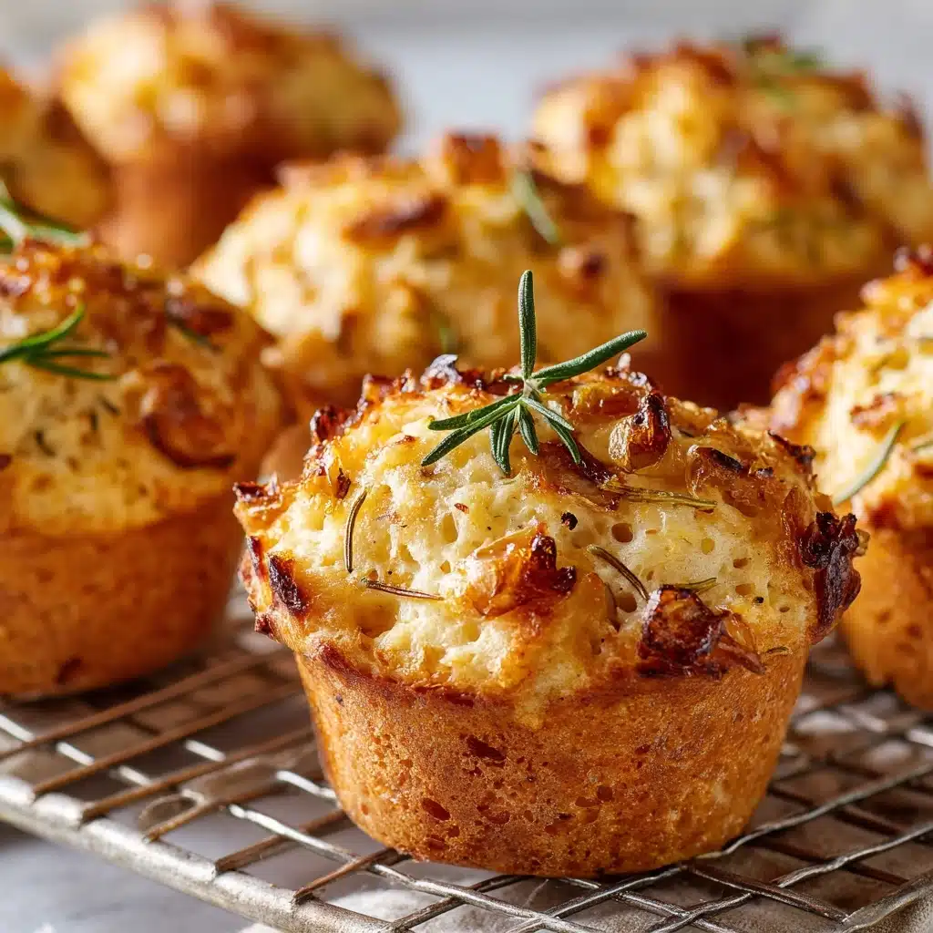Easy Garlic Rosemary Focaccia Muffins Recipe - Recipe Image