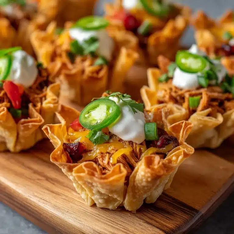 Mini Chicken Fajita Wonton Cups Recipe