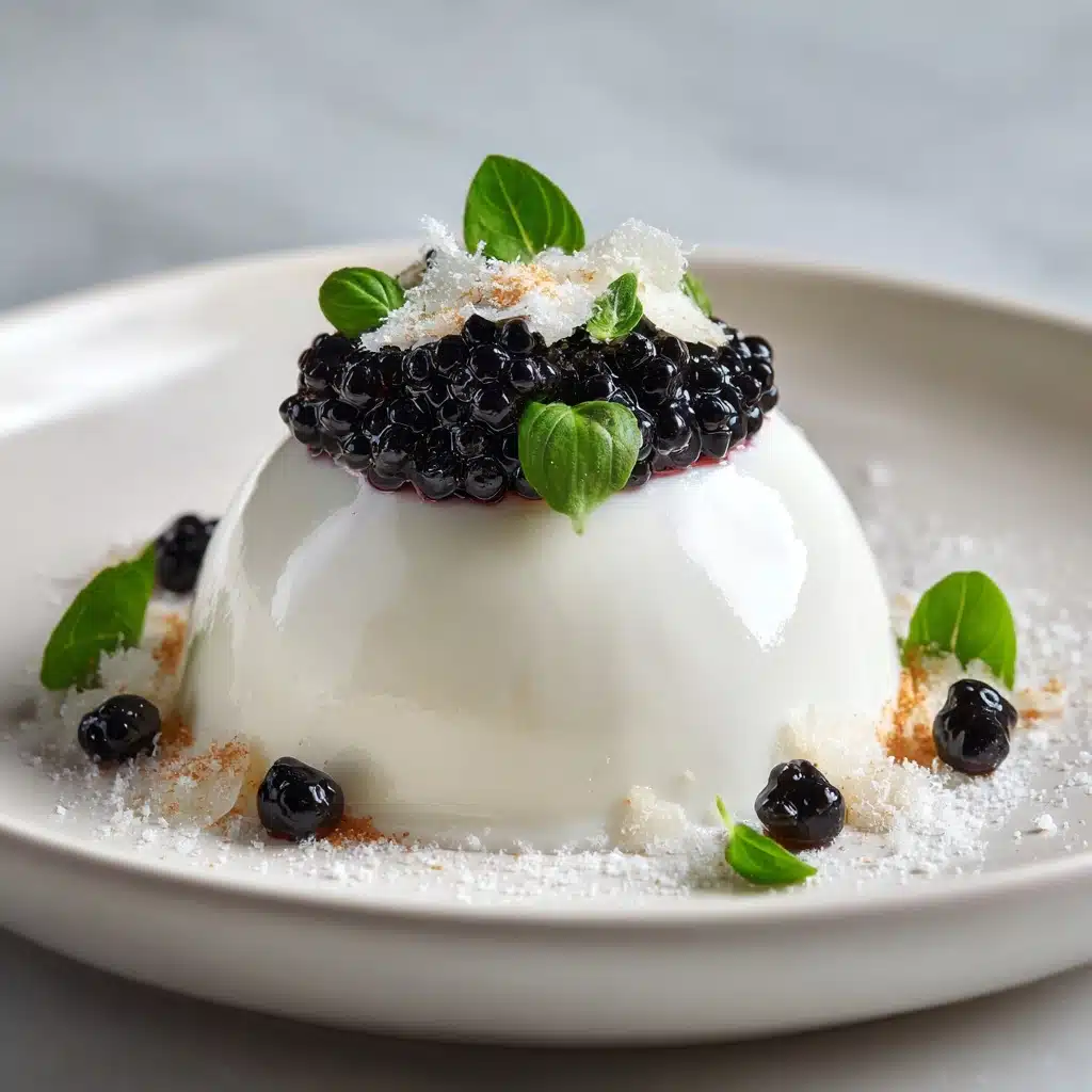 Parmesan Panna Cotta with Balsamic Caviar Pearls Recipe - Recipe Image