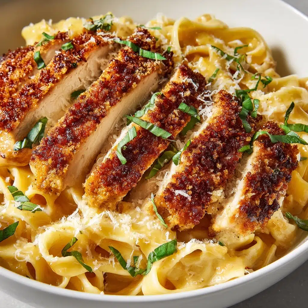 Southern Style Creamy Parmesan Chicken Pasta Recipe - Recipe Image