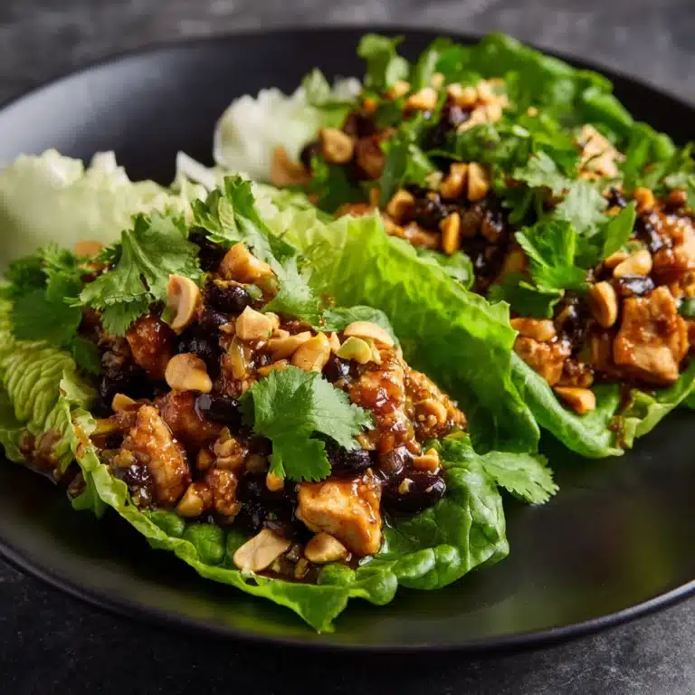 Thai Peanut Chicken Lettuce Boats Recipe