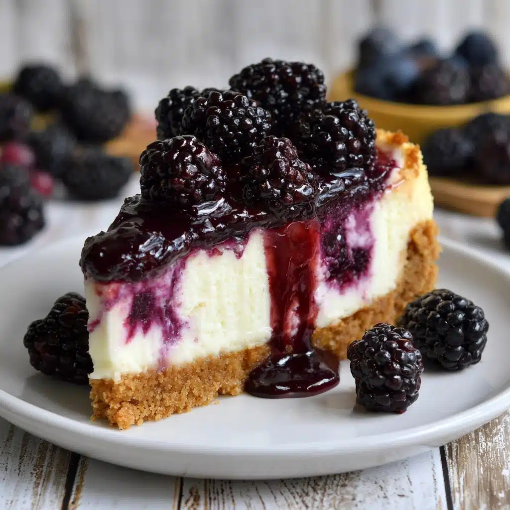 No Bake Blackberry Cheesecake Recipe - Recipe Image