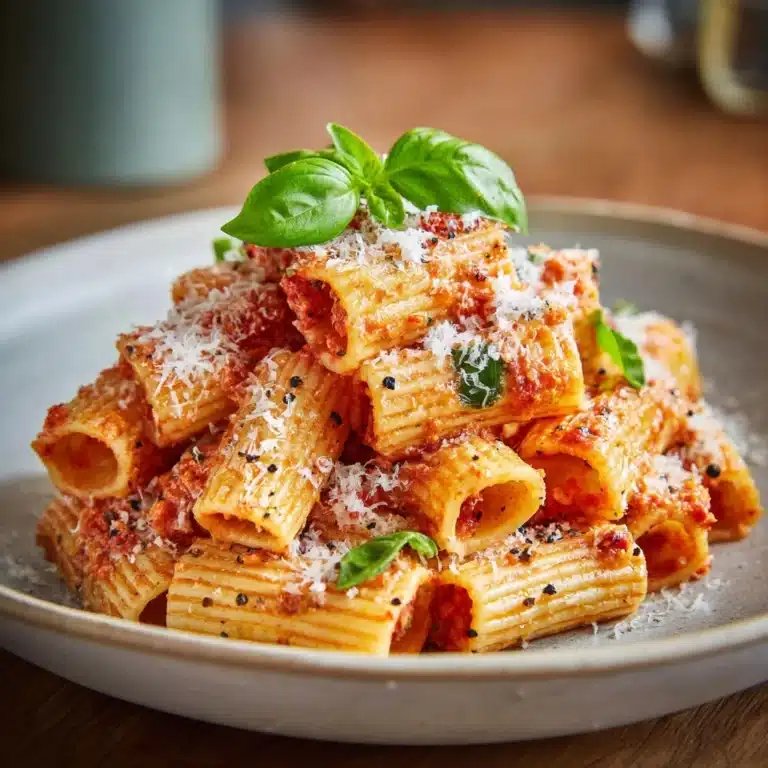 Spicy Basil Rigatoni Recipe