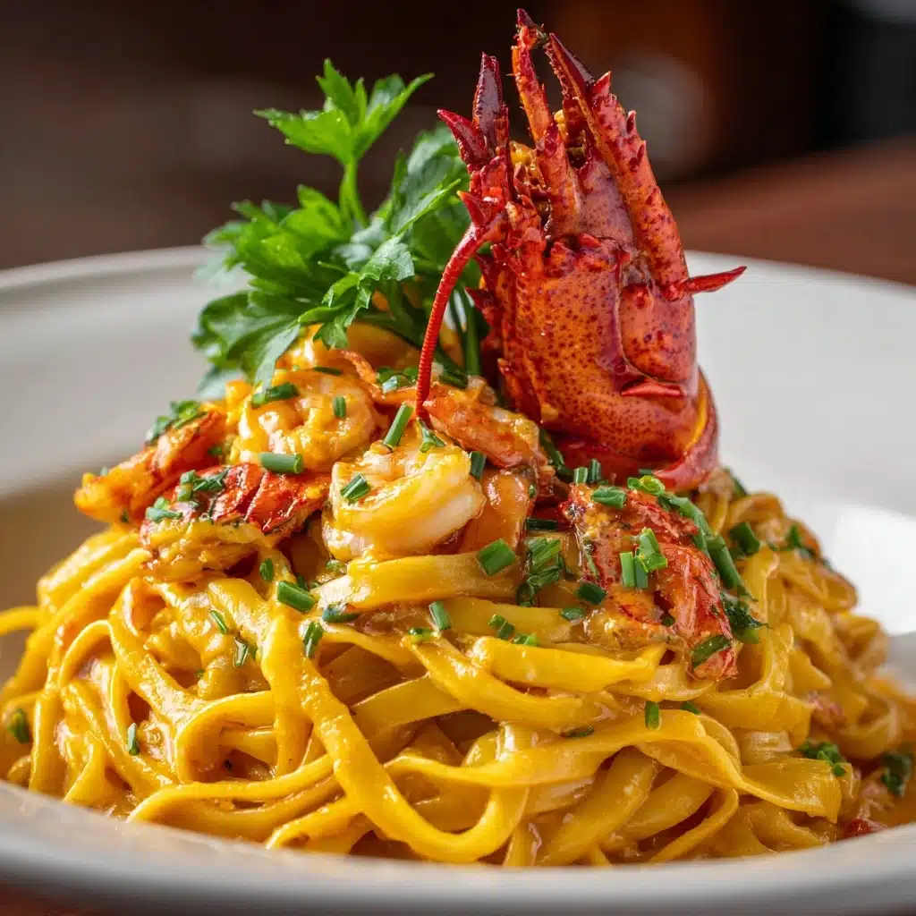 Creamy Lobster Curry Pasta Recipe - Recipe Image