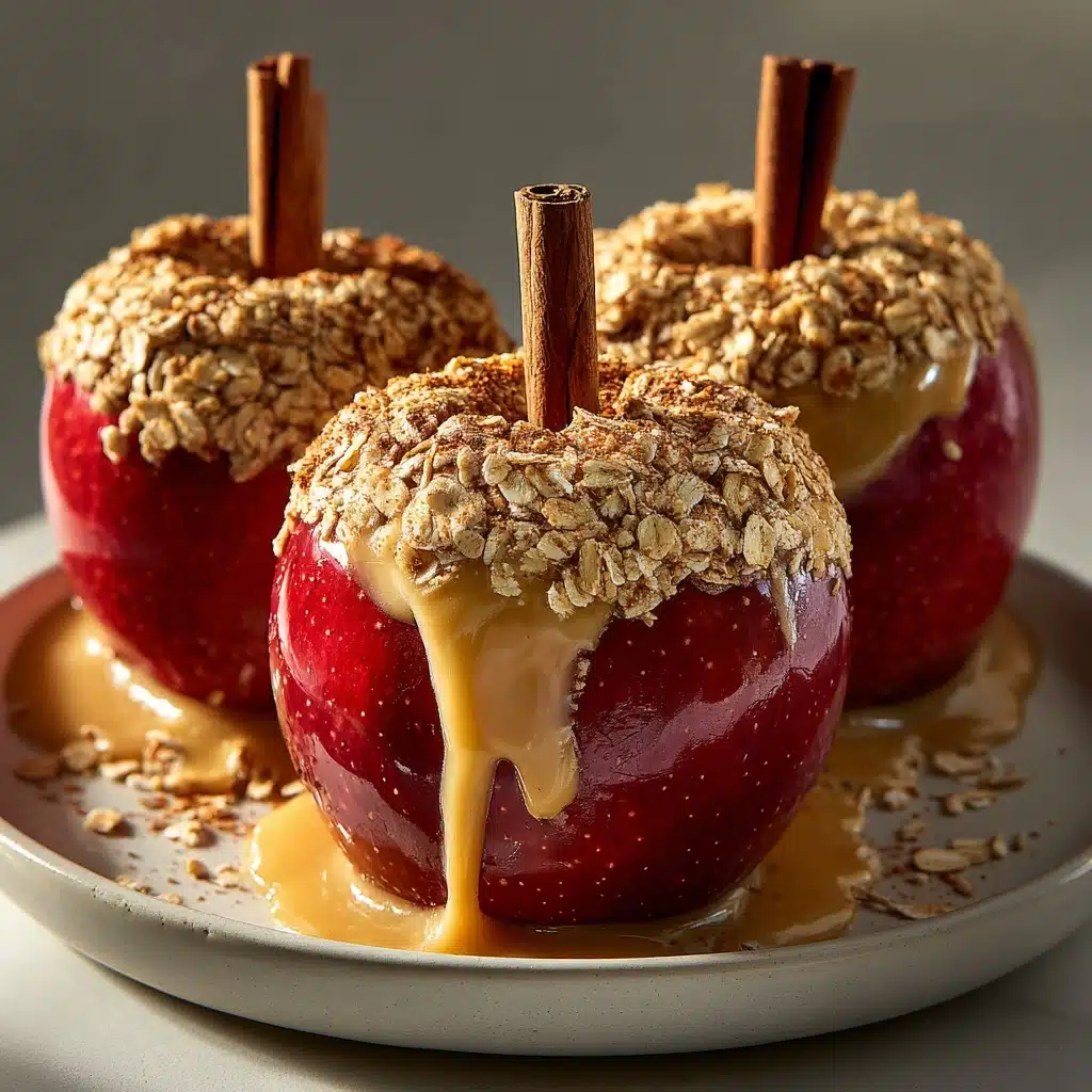 Cinnamon Oatmeal Stuffed Apples with Vanilla Custard Sauce Recipe - Recipe Image