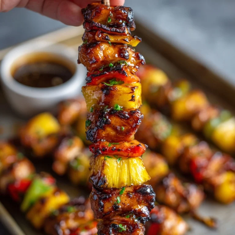 BBQ Pineapple Chicken Kabobs Recipe