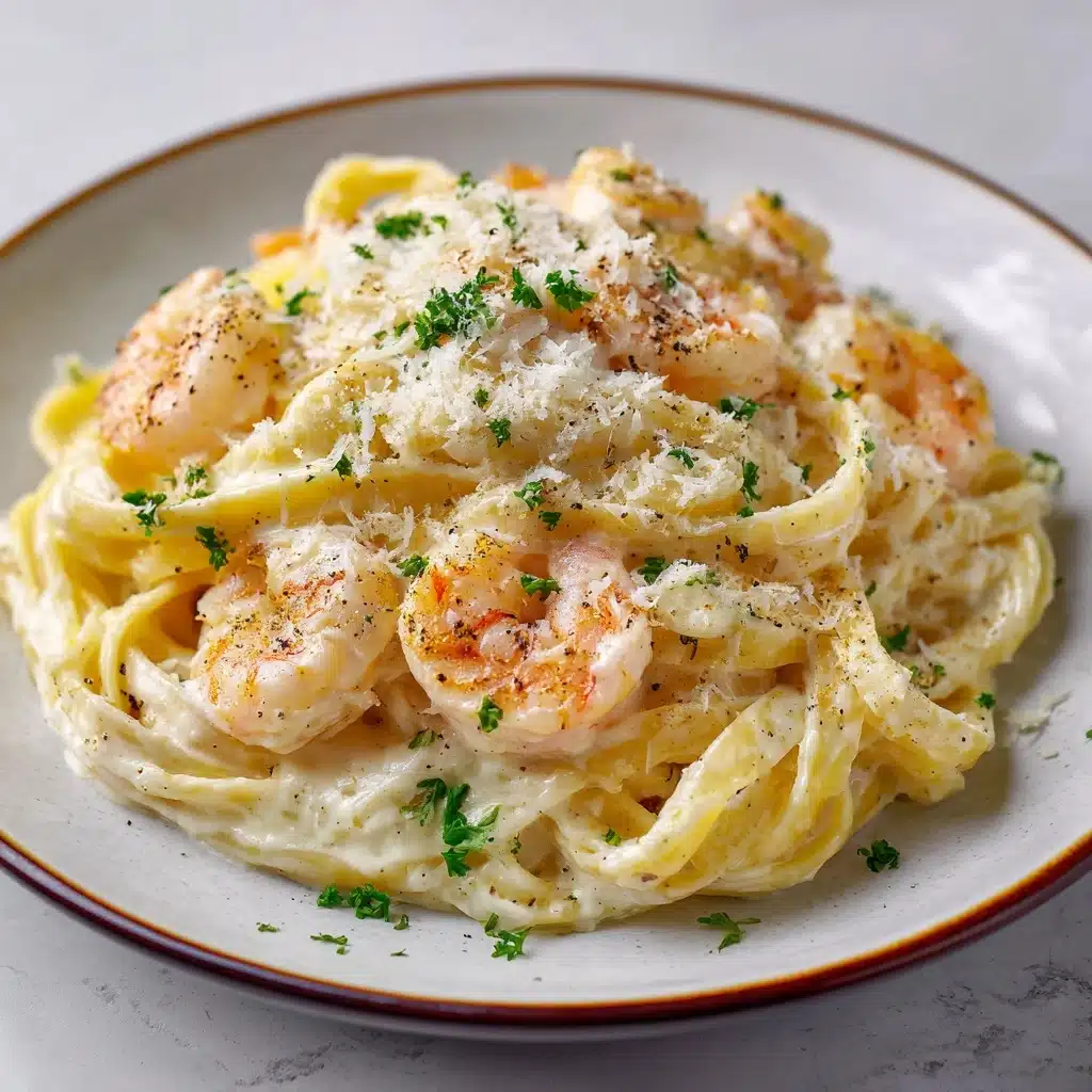 Creamy Garlic Shrimp Pasta Recipe - Recipe Image