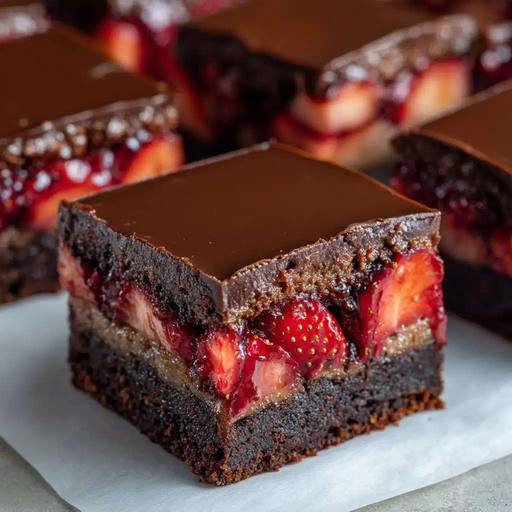 Chocolate-Covered Strawberry Brownies Recipe - Recipe Image