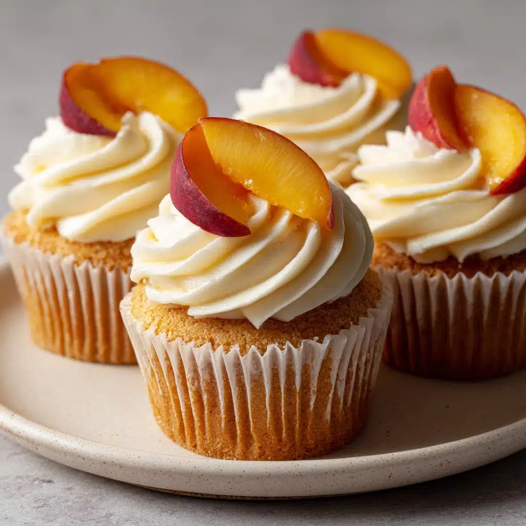 Honey Peach Cream Cheese Cupcakes Recipe - Recipe Image