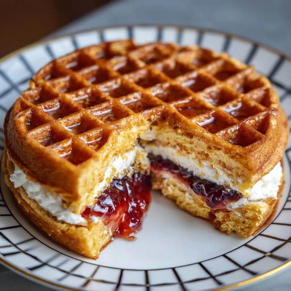 Easy Frozen Waffle Sweet Breakfast Sandwich Recipe - Recipe Image