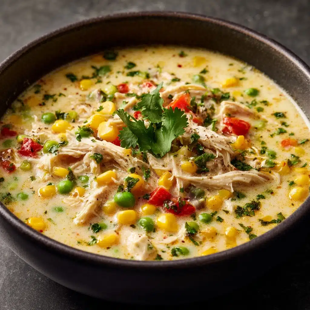 Creamy Chicken Poblano Pepper Soup Recipe - Recipe Image