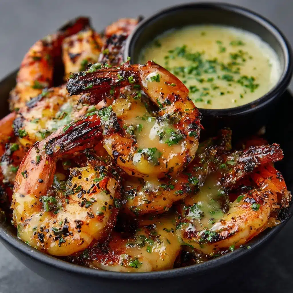 Spicy Garlic Parmesan Grilled Shrimp with Lemon-Herb Aioli Recipe - Recipe Image