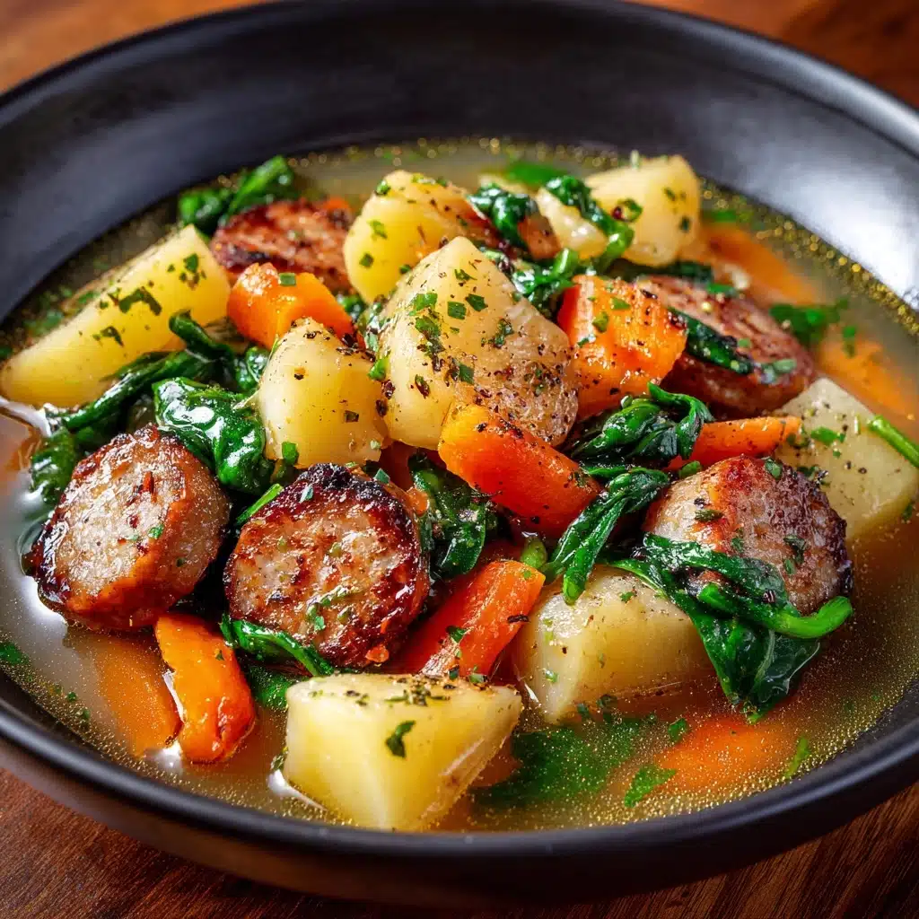 Italian Sausage Potato Soup with Carrots & Spinach Recipe - Recipe Image