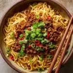 Mongolian Ground Beef Noodles Recipe