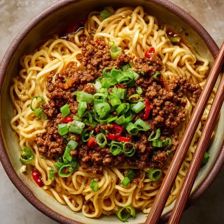 Mongolian Ground Beef Noodles Recipe