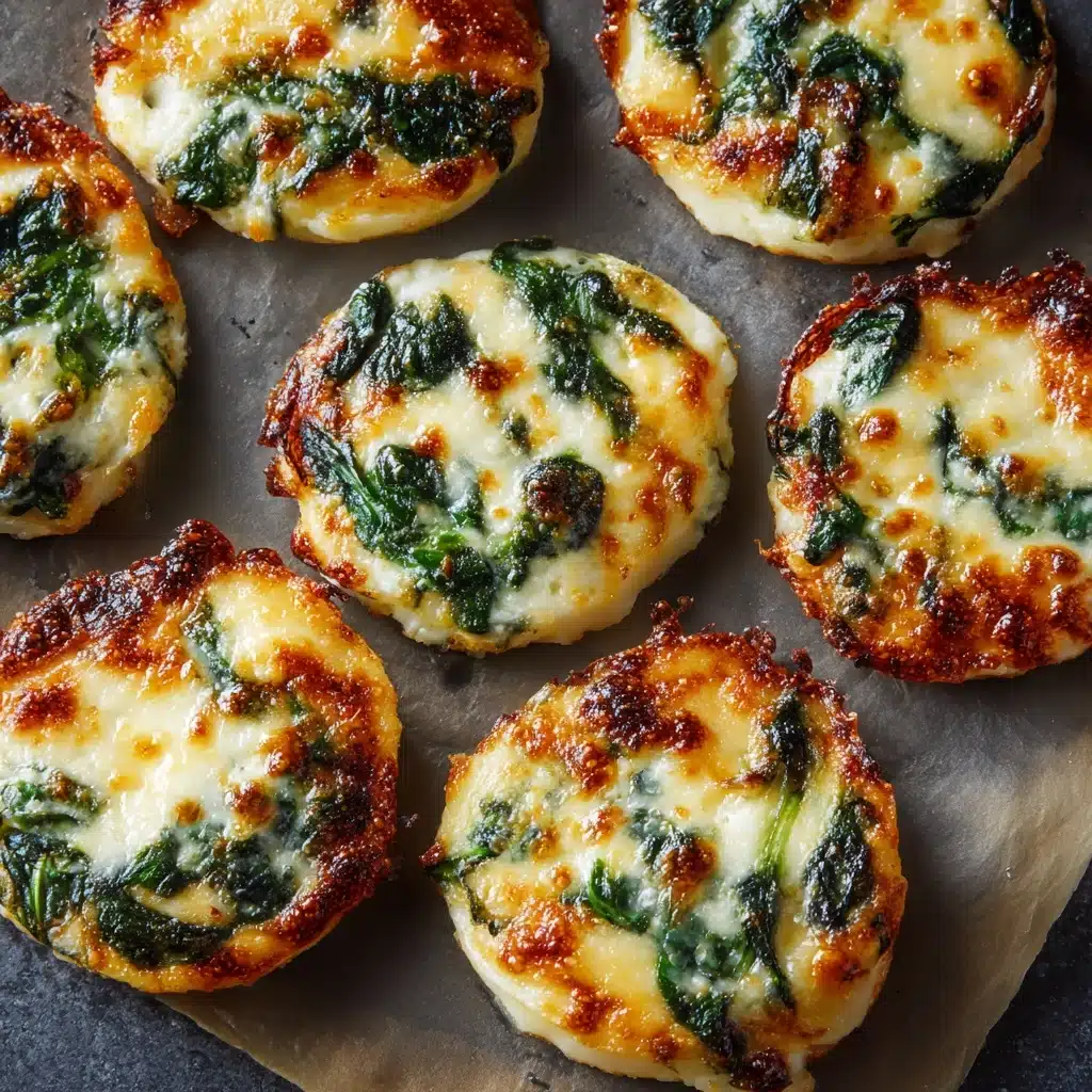 Spinach Dip Cheese Crisps Recipe