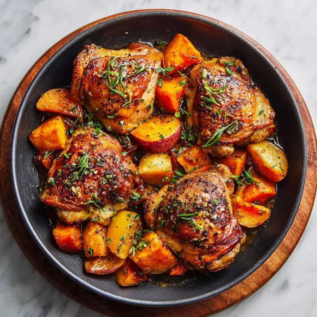 One-Pan Chicken and Sweet Potato Skillet Recipe - Recipe Image