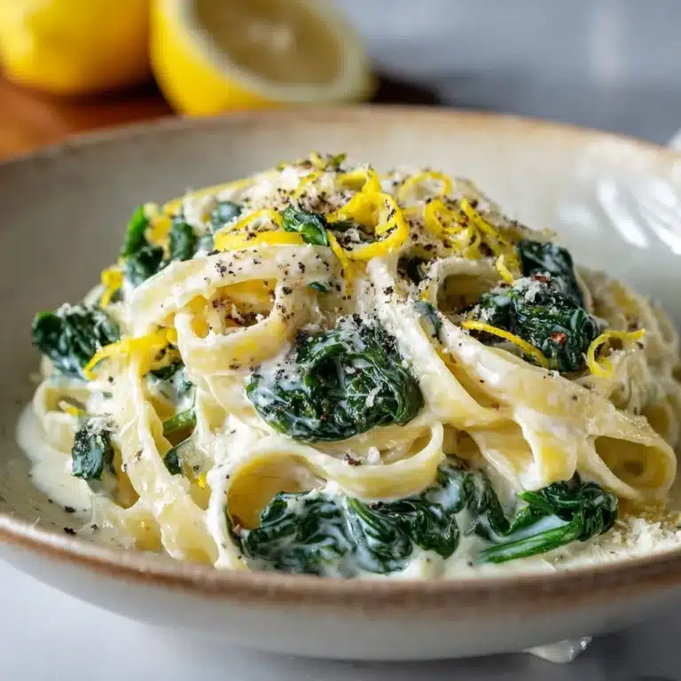 Easy Lemon Ricotta Pasta & Spinach Recipe
